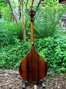 houten banjo achter